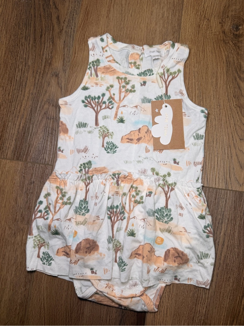 Angel Dear Bamboo Bodysuit Dress 18-24M Joshua Tree Desert NWT Baby Girl Boho